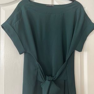 Green Wrap Blouse